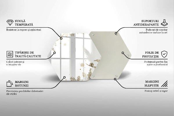 Tabla de cortar de vidrio Decoraciones de invierno