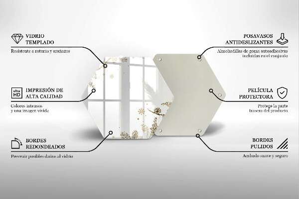 Tabla de cortar de vidrio Decoraciones de invierno