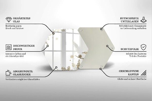 Tabla de cortar de vidrio Decoraciones de invierno