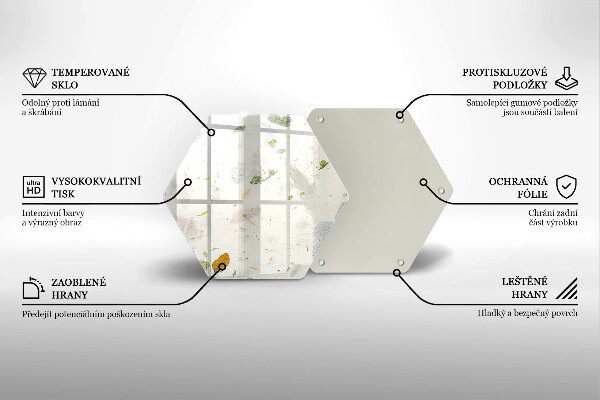 Tabla de cortar de vidrio Hojas cayendo