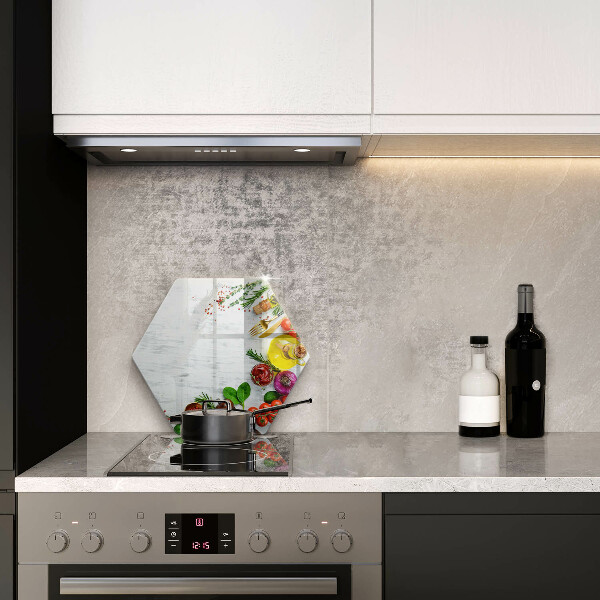 Tabla de cortar de vidrio Verduras y especias