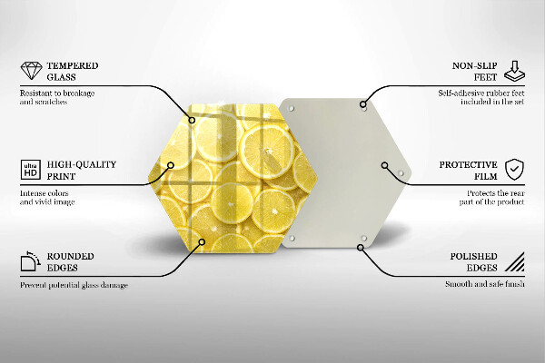 Tabla de cortar de vidrio Fruta de limon