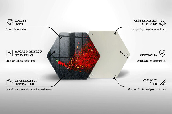 Tabla de cortar de vidrio Pimiento picante