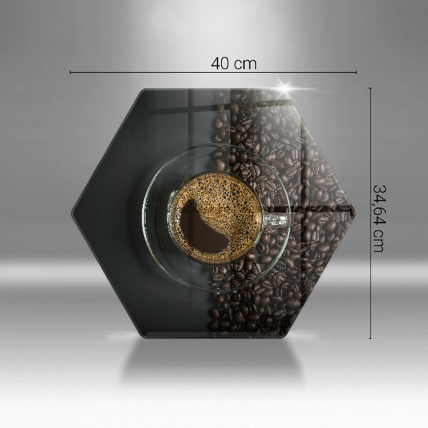 Tabla de cortar de vidrio Cafe y frijoles