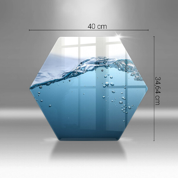 Tabla de cortar de vidrio Agua azul