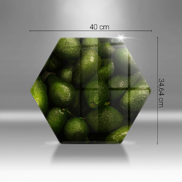 Tabla de cortar de vidrio Fruta de aguacate