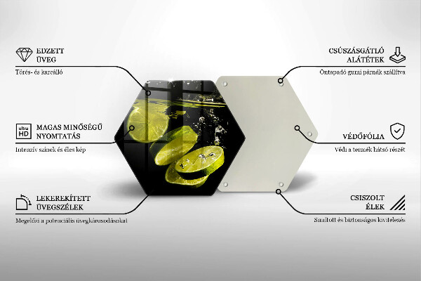 Tabla de cortar de vidrio Limas en agua