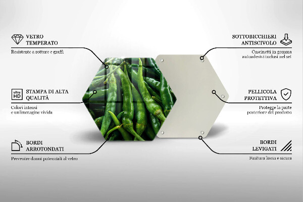 Tabla de cortar de vidrio Vainas de guisantes