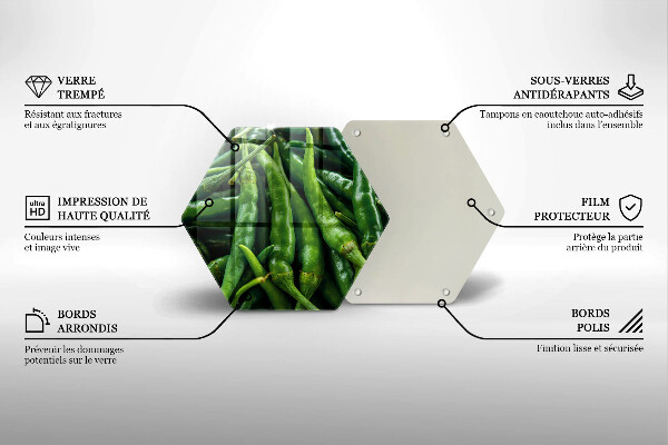 Tabla de cortar de vidrio Vainas de guisantes