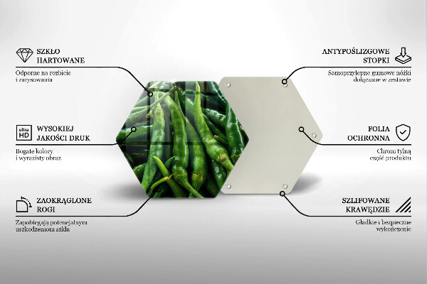 Tabla de cortar de vidrio Vainas de guisantes