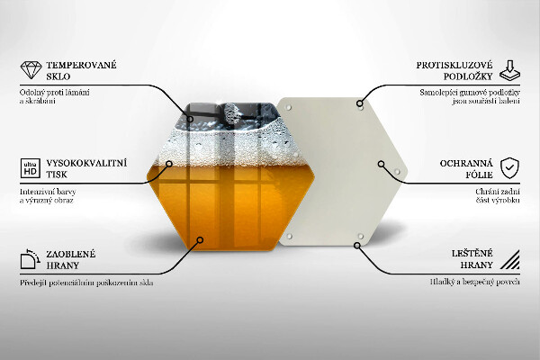 Tabla de cortar de vidrio Beber espuma de cerveza