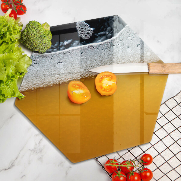 Tabla de cortar de vidrio Beber espuma de cerveza