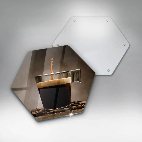 Tabla de cortar de vidrio Vidrio y granos de café