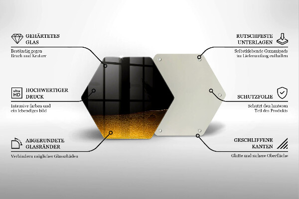Tabla de cortar de vidrio Cerveza carbonatada
