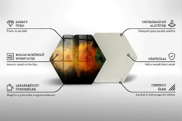 Tabla de cortar de vidrio Especias coloridas