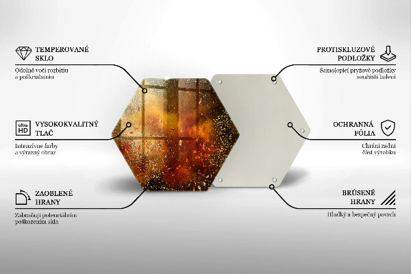 Tabla de cortar de vidrio Especias coloridas