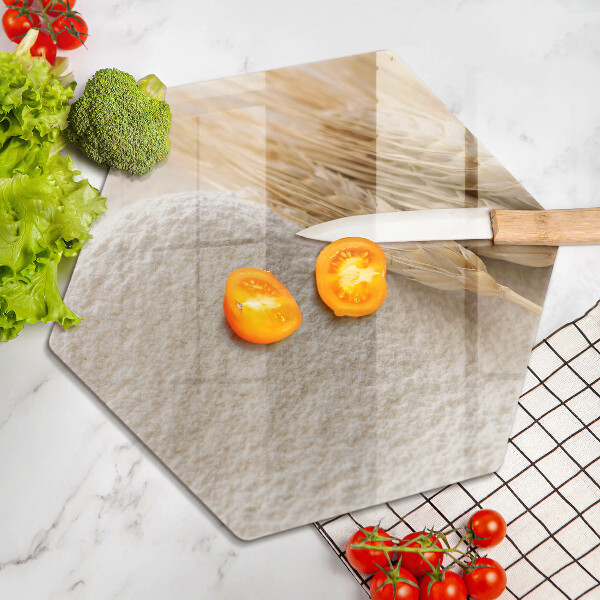 Tabla de cortar de vidrio Harina y espigas de grano