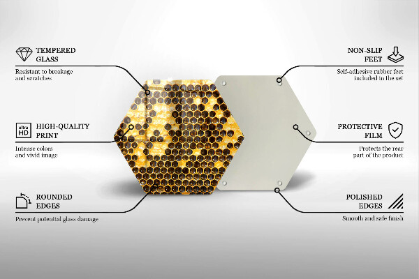 Tabla de cortar de vidrio Panal