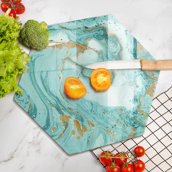 Tabla de cortar de vidrio Abstracción azul