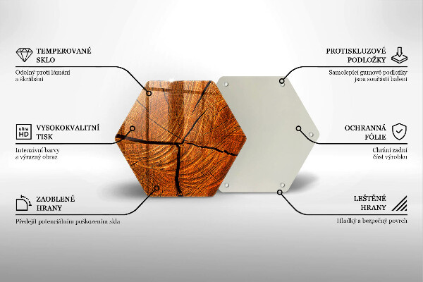 Tabla de cortar de vidrio Estructura de tronco de madera