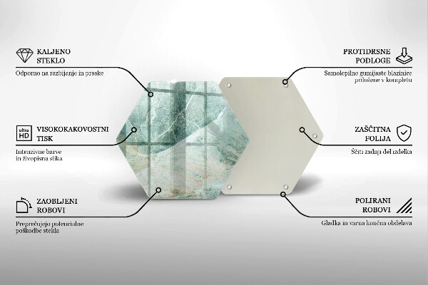 Tabla de cortar de vidrio Estructura de piedra