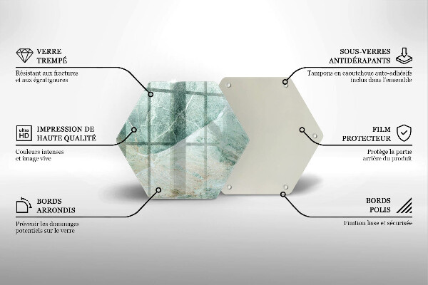 Tabla de cortar de vidrio Estructura de piedra