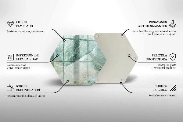 Tabla de cortar de vidrio Estructura de piedra