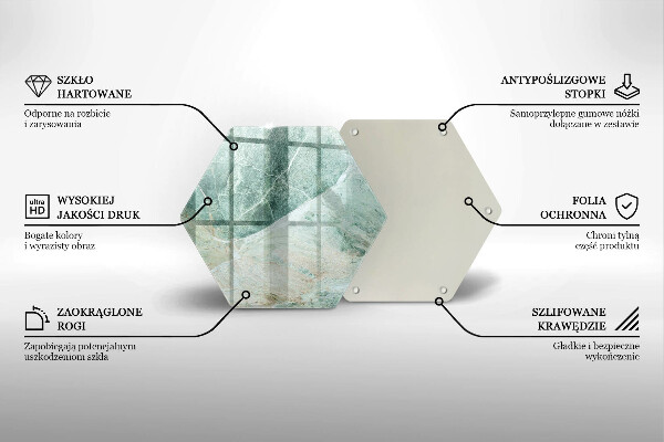 Tabla de cortar de vidrio Estructura de piedra