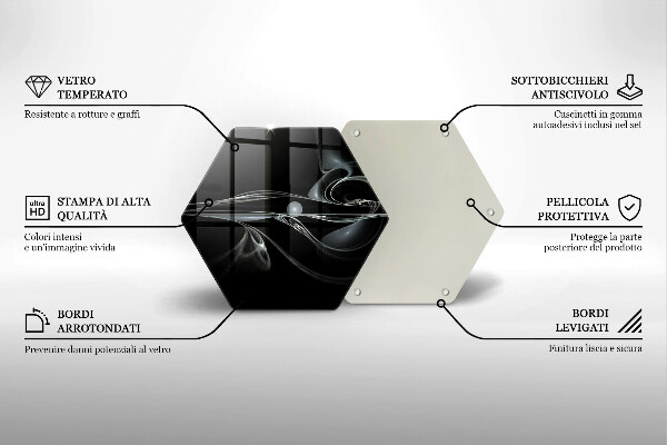 Tabla de cortar de vidrio Abstracción moderna