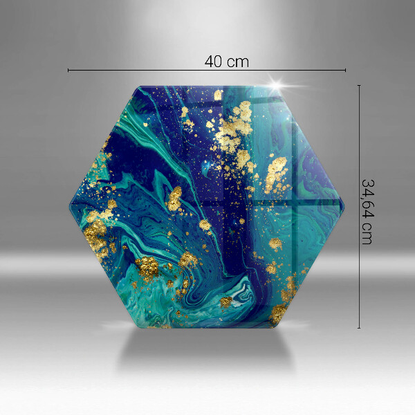 Tabla de cortar de vidrio Abstracción con oro