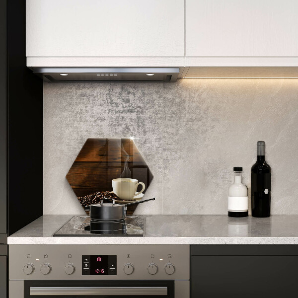 Tabla de cortar de vidrio Taza de café de madera