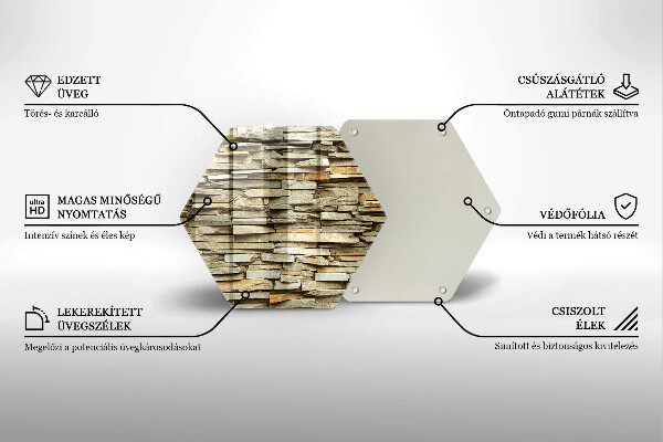 Tabla de cortar de vidrio Piedras decorativas