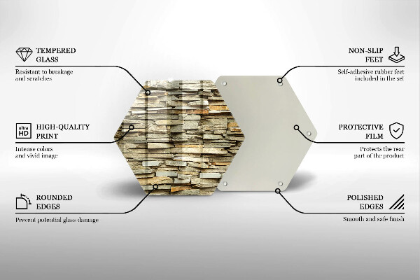 Tabla de cortar de vidrio Piedras decorativas