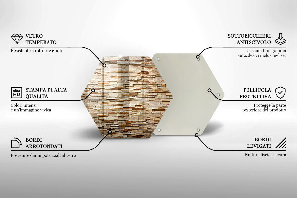 Tabla de cortar de vidrio Textura de piedras decorativas