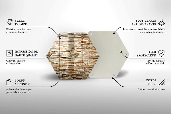 Tabla de cortar de vidrio Textura de piedras decorativas