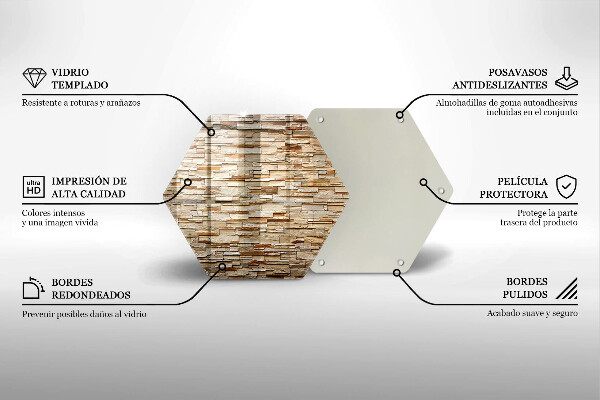 Tabla de cortar de vidrio Textura de piedras decorativas