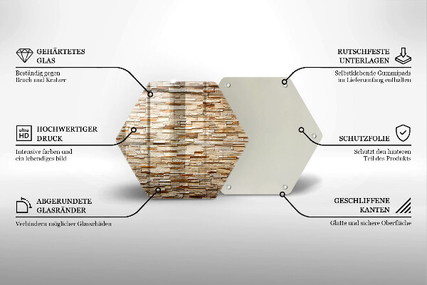 Tabla de cortar de vidrio Textura de piedras decorativas