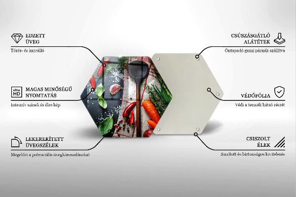 Tabla de cortar de vidrio Comida de cocina