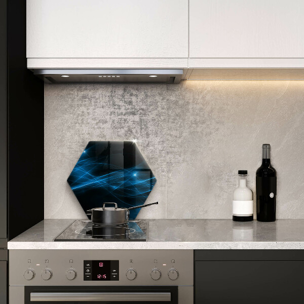 Tabla de cortar de vidrio Humo azul abstracto