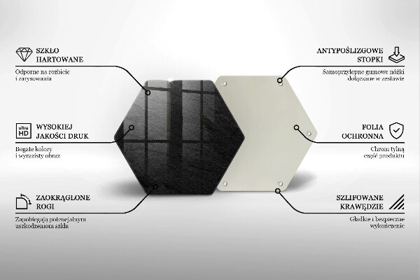 Tabla de cortar de vidrio Textura de piedra