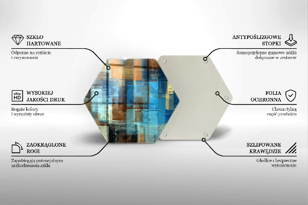 Tabla de cortar de vidrio Fondo pintado