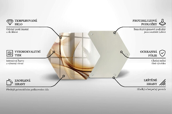 Tabla de cortar de vidrio Formas abstractas