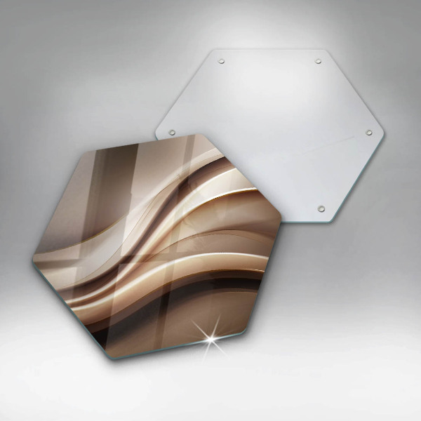 Tabla de cortar de vidrio Líneas suaves de abstracción