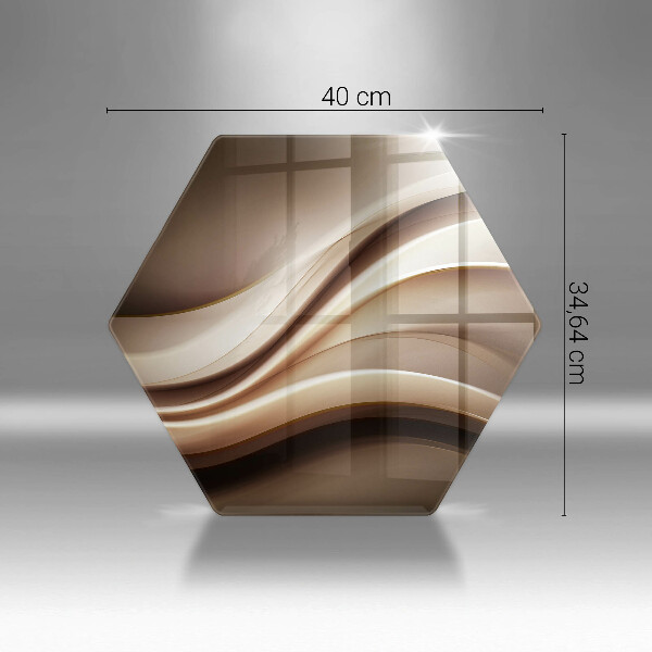 Tabla de cortar de vidrio Líneas suaves de abstracción