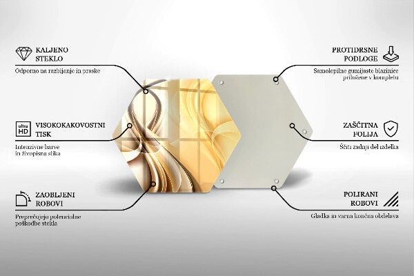 Tabla de cortar de vidrio Abstracción de humo
