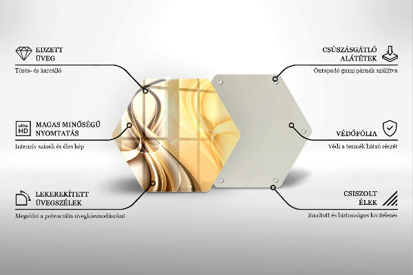 Tabla de cortar de vidrio Abstracción de humo