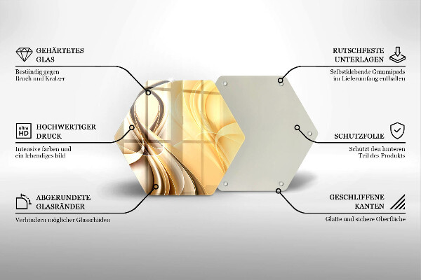 Tabla de cortar de vidrio Abstracción de humo