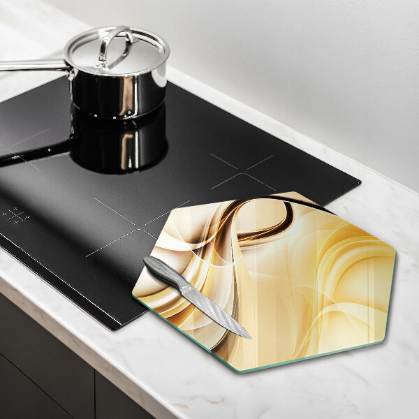 Tabla de cortar de vidrio Abstracción de humo