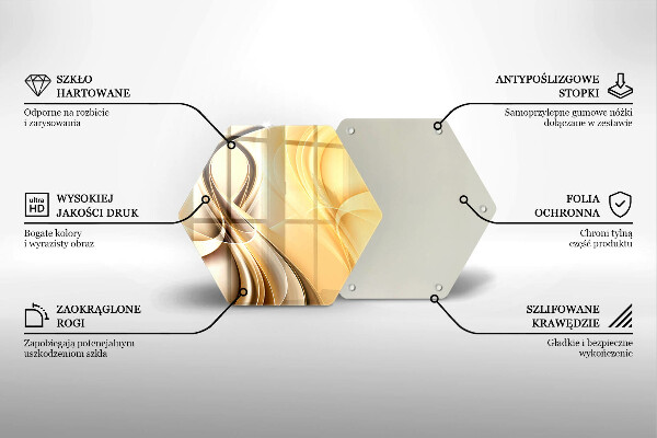 Tabla de cortar de vidrio Abstracción de humo