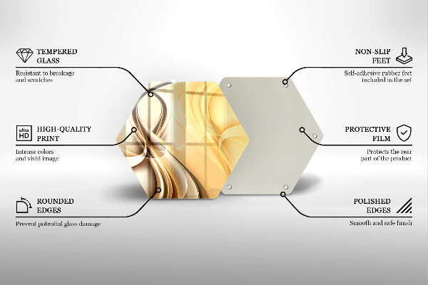 Tabla de cortar de vidrio Abstracción de humo